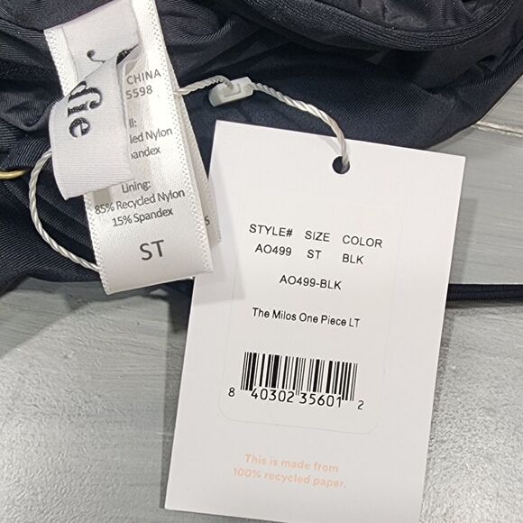 Andie Swim The Milos One Piece Swimsuit Black Size Small Tall Style AO499 - Picture 6 of 7